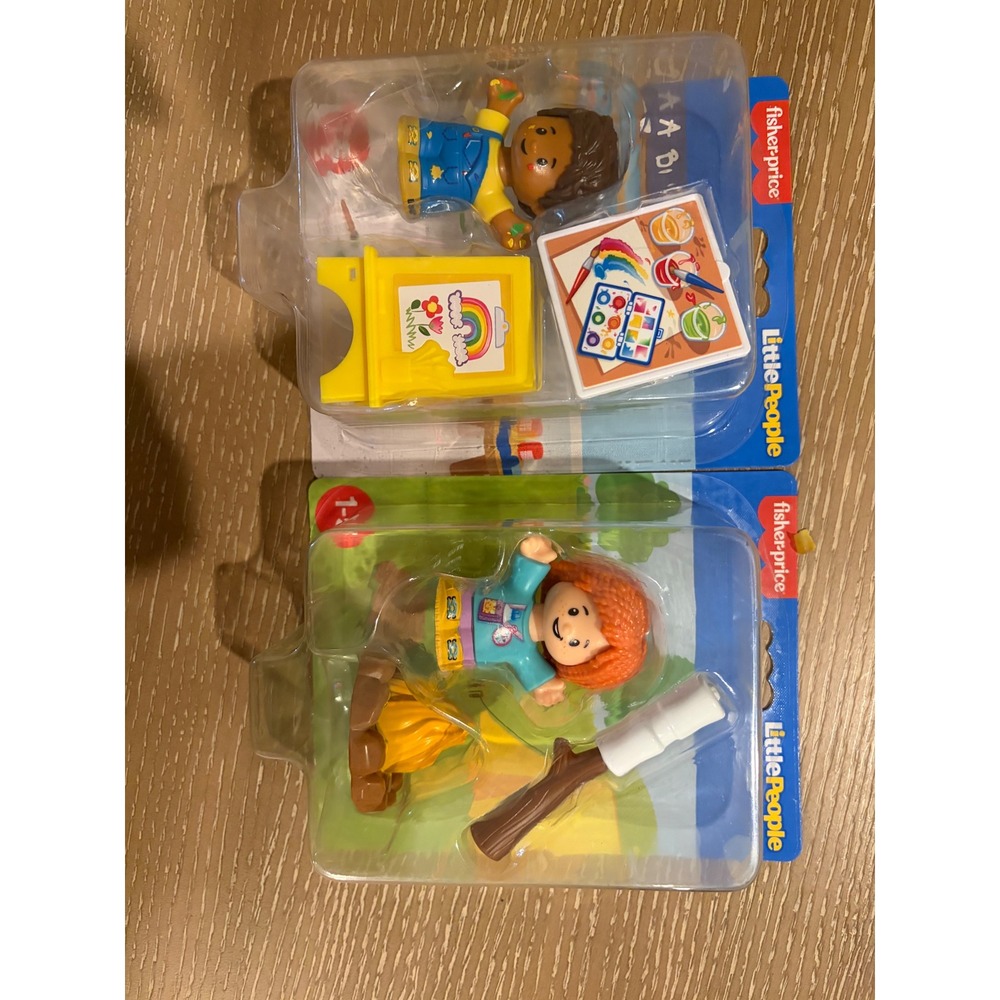 Fisher-Price Little People Artist & Camper Figure Sets Lot of 2 New NIB